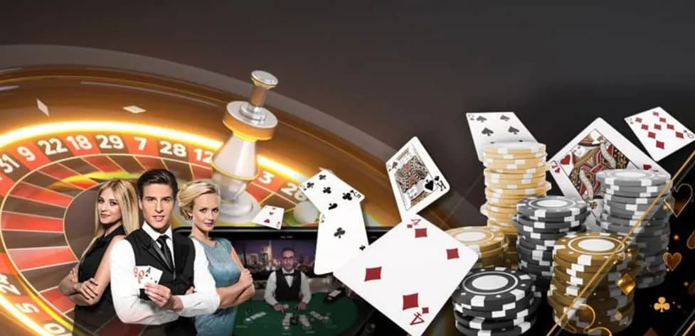 Advanced live casino studio with multiple screens and a dealer